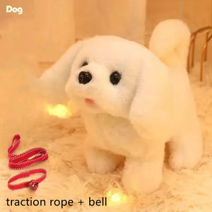 Plush Interactive Electronic Puppy Toy with Walking, Barking, and Wagging Tail - Montessori Toy for Boys and Girls - Ideal Christmas Gift