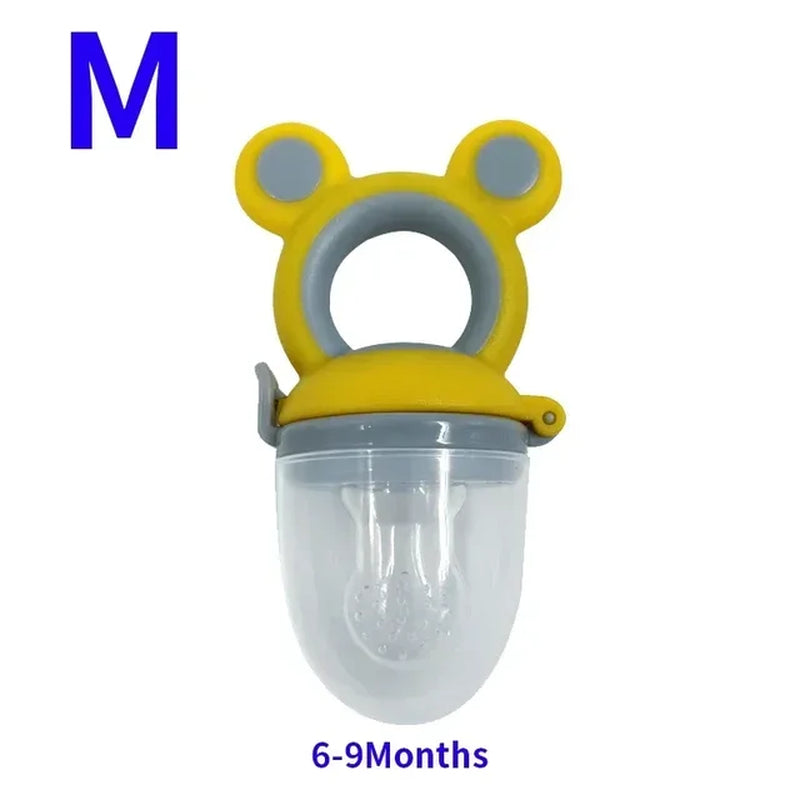 Silicone Baby Feeder - Fresh Food Nibbler for Infants - Bear Shape - Fruit Feeding - Safe Supplies