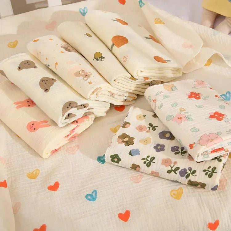 80X80Cm Baby Receive Blanket for Newborn Cotton Muslin Swaddle Blanket Bedding Infant Bath Towel Baby Items Mother Kids