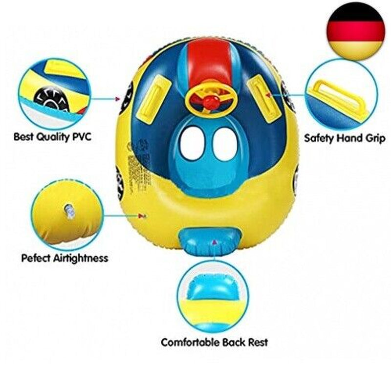 Easy Cute Inflatable Baby Swim Ring, Baby Car Swimming