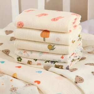 80X80Cm Baby Receive Blanket for Newborn Cotton Muslin Swaddle Blanket Bedding Infant Bath Towel Baby Items Mother Kids