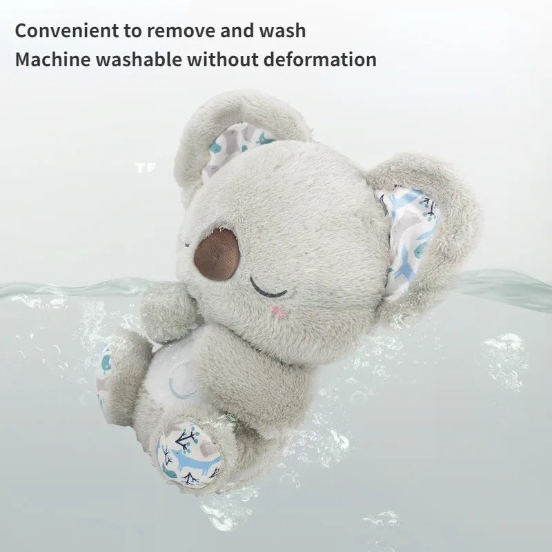 Breathing Bear Baby Soothing Koala Plush Doll Toy Baby Kids Soothing Music Baby Sleeping Companion Sound and Light Doll Toy Gift