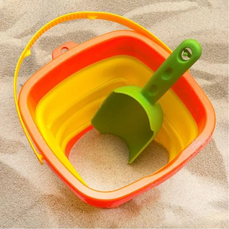 Children Beach Toys Kids Play Water Toys Foldable Portable Sand Bucket Summer Outdoor Toy Beach Play Sand Water Game Toy for Kid