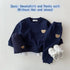 "Kids' Bear Head Embroidered Sweatshirt and Pants Tracksuit Set"