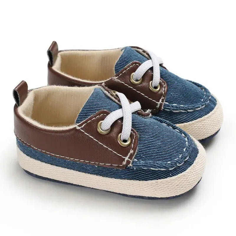 "Infant Soft Sole First Walkers Lace-Up Sneakers for Newborn Toddler Boys and Girls, Casual Sport Shoes"