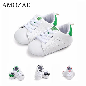 Infant Soft Sole Lace Up Sneakers for Baby Boys and Girls - 0-18 Months