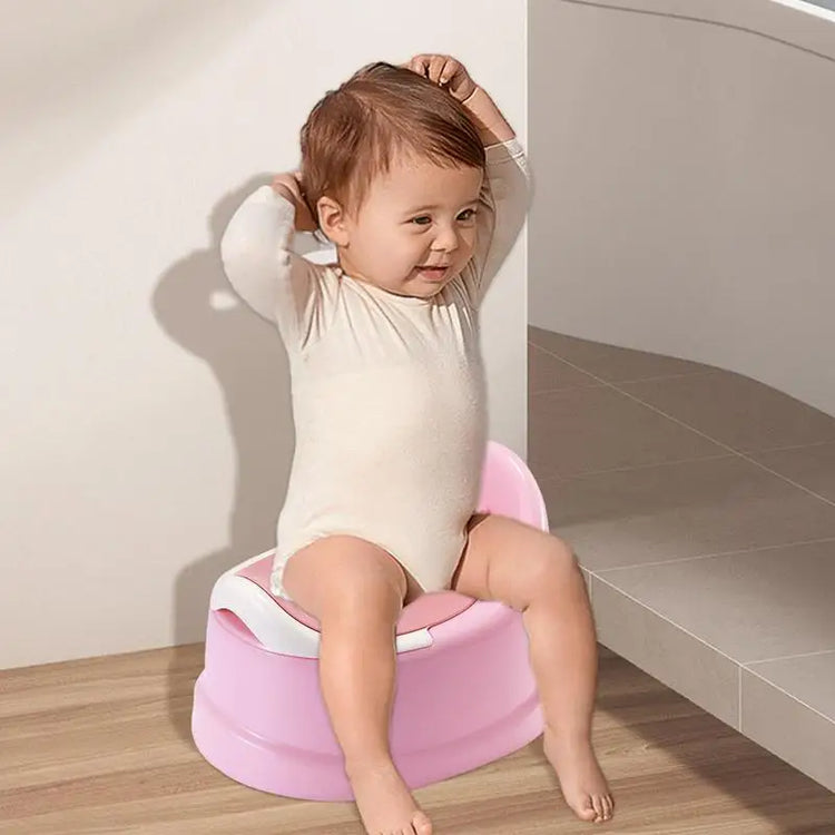 Child Potty Training Toilet Seat with Stable Oval Bottom Design and Non-Slip Surface