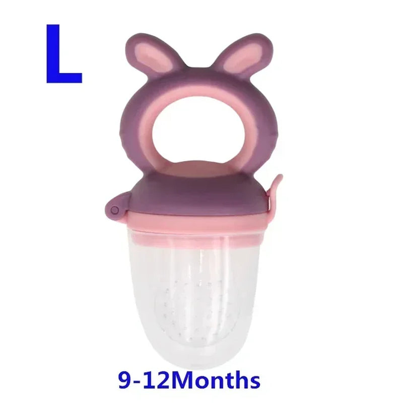 Silicone Baby Feeder - Fresh Food Nibbler for Infants - Bear Shape - Fruit Feeding - Safe Supplies