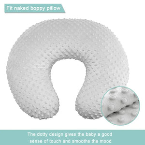 Baby Nursing Pillow Cover Minky Breastfeeding Pillow Slipcover Ultra Soft Snug Fits on Newborn Nursing Pillow