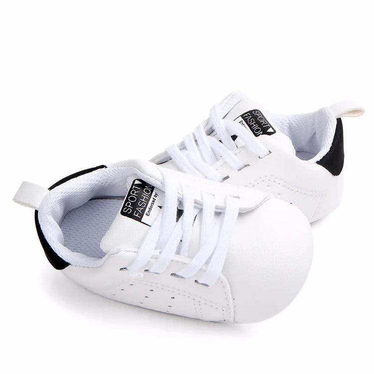 Infant Soft Sole Lace Up Sneakers for Baby Boys and Girls - 0-18 Months