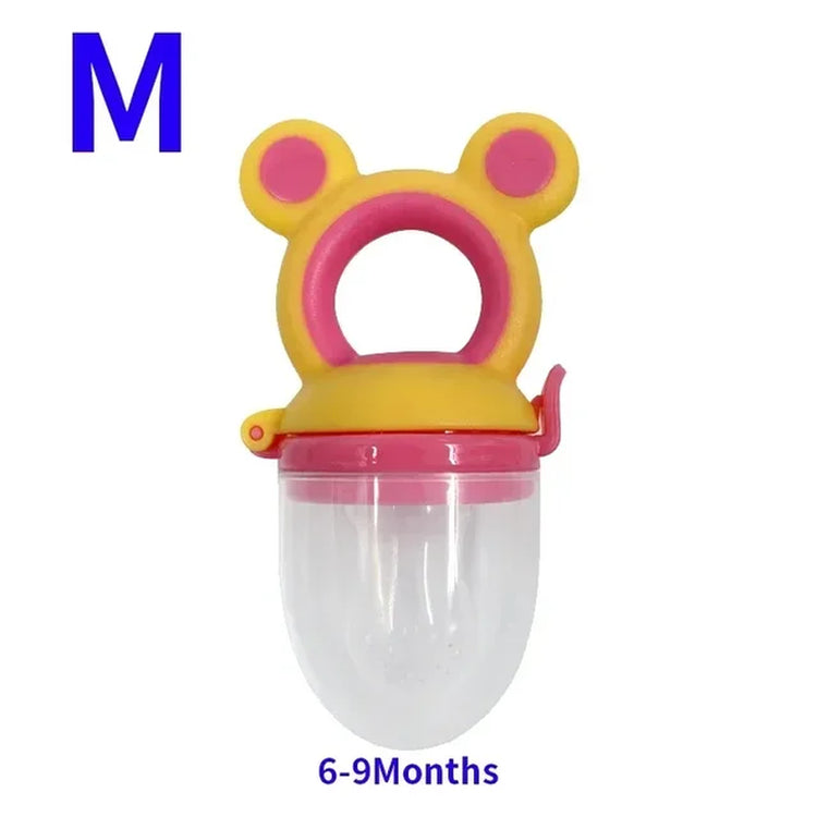 Silicone Baby Feeder - Fresh Food Nibbler for Infants - Bear Shape - Fruit Feeding - Safe Supplies