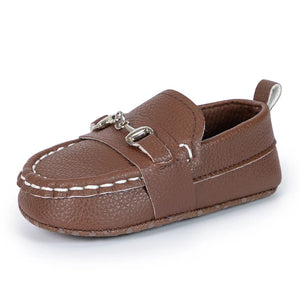 Children's Leather Casual Shoes with Soft-Sole and Non-Slip Design for Infants and Toddlers (0-18M) - 3 Color Options