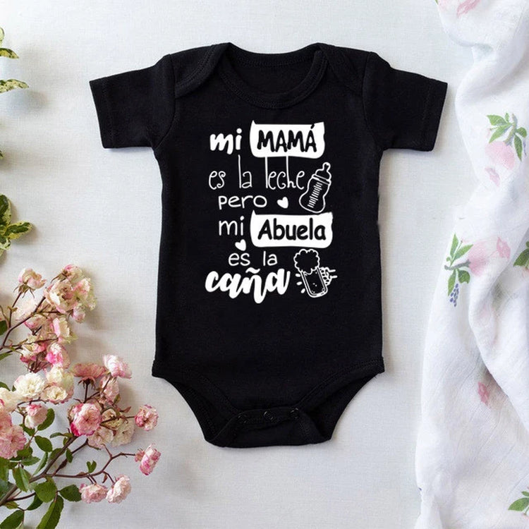 Newborn Infant Unisex Cotton Bodysuit with Funny Print - Short Sleeve Baby Playsuit for Ages 0-24 Months