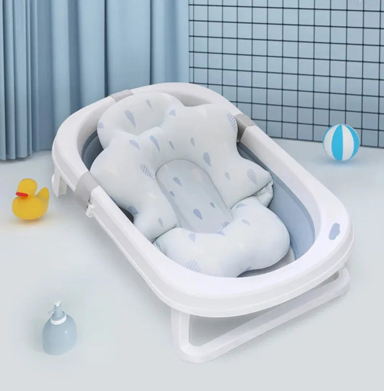 Baby Bath Mat Newborn Bath Tub Seat Stand Baby Bath Tub Nonslip Pad Safety Bath Support Soft Comfort Body Cushion Mat Pillow