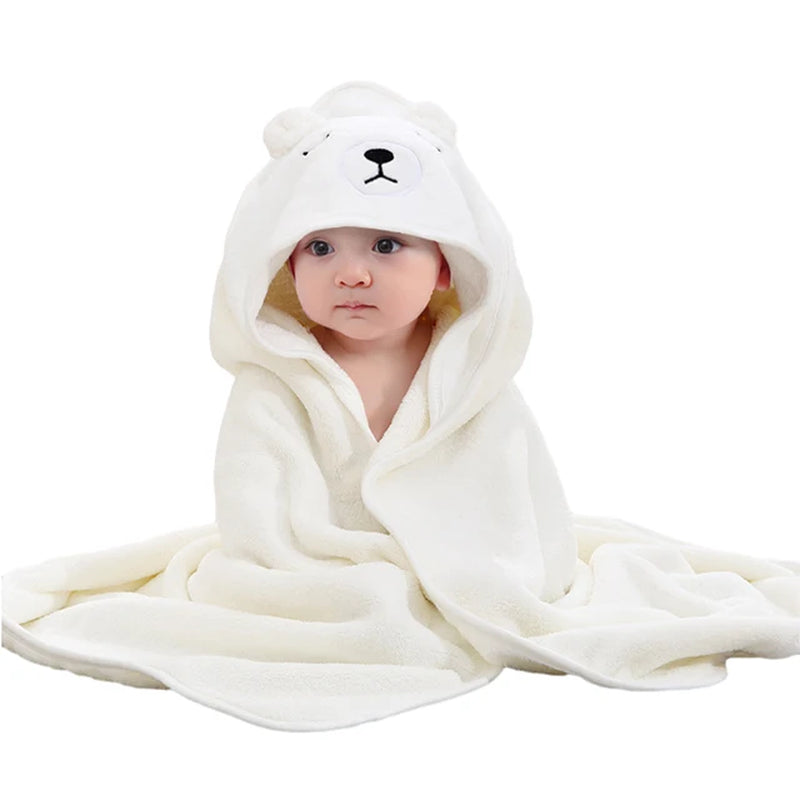 Hooded Cartoon Animal Baby Bath Towel for Boys and Girls