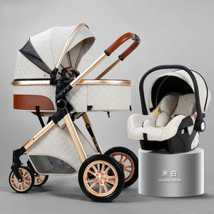 New 3 in 1 Baby Stroller High Landscape Carriage Light Newborn Pram Shock Proof Two Way 2 in 1 Kid Car Baby Comfort Cart 2024