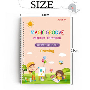 "Reusable Children's Educational Copybooks for Writing, English, Maths, and Drawing Practice"