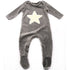 Velour Onesie Rompers for Infants: Long Sleeve Star Pajamas with Footies for Winter Season