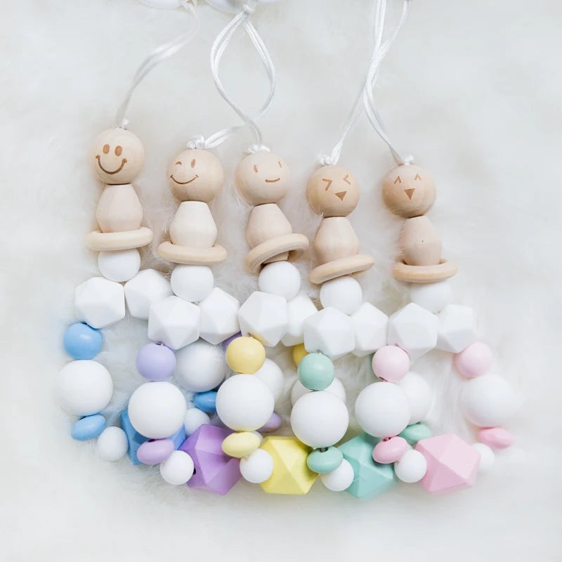 "Set of 3 Baby Rattles with Wooden Beads Pendant, Crib Mobile, and Hanging Decor - Handmade Stroller Accessories and Infant Toys"