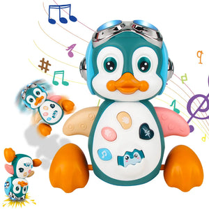 Baby Interactive Penguin Musical Walking Toy for Infant Development