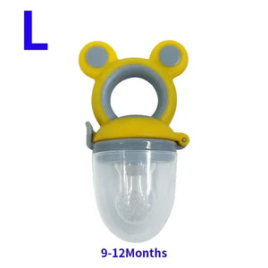 Silicone Baby Feeder - Fresh Food Nibbler for Infants - Bear Shape - Fruit Feeding - Safe Supplies