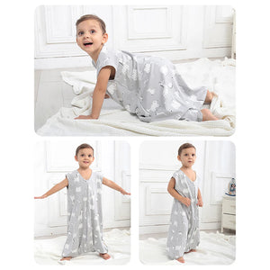 Baby Summer Sleeping Bag - 0.5 Tog Sleeveless Split-Leg One-Piece Sleepwear for Kids 2-5 Years