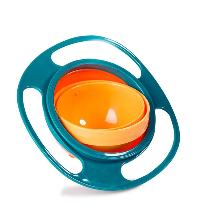 Professional title: "Universal Gyro Bowl - 360 Degree Rotating Spill-Proof Feeding Dish for Children, Baby Training Toy"