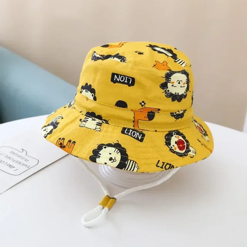 Panama Summer Baby Girls and Boys Sun Bucket Hat with Cotton Material