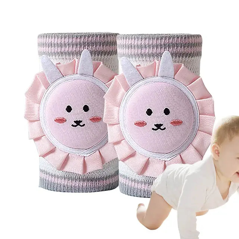 Professional Title: "Set of 2 Baby Crawling Knee Pads - Thickened, Anti-Slip, Machine Washable Toddler Kneepads for Safety"