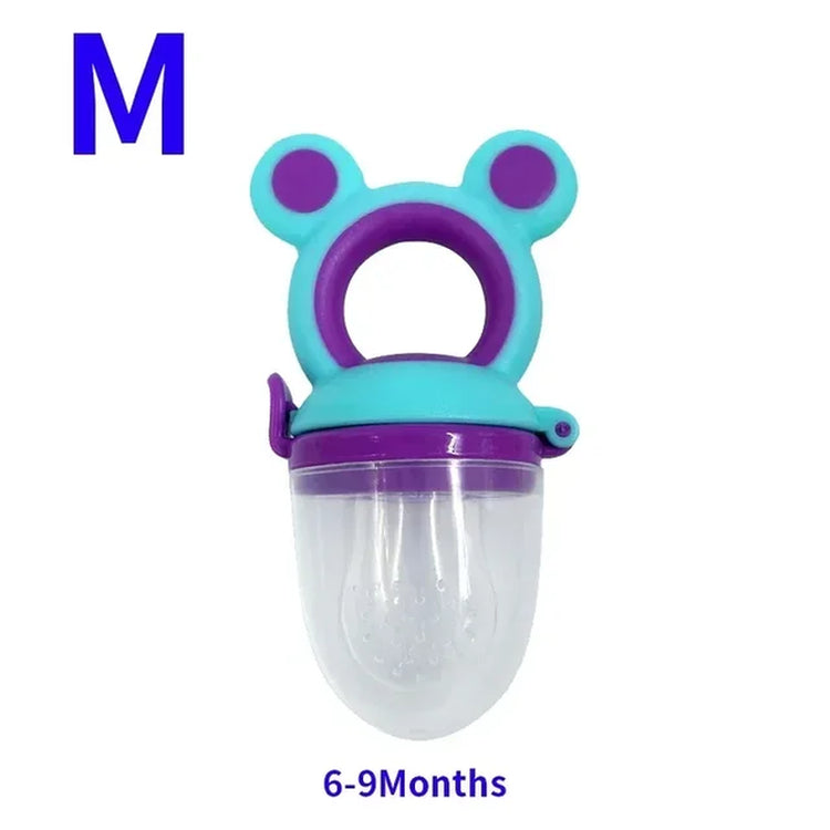 Silicone Baby Feeder - Fresh Food Nibbler for Infants - Bear Shape - Fruit Feeding - Safe Supplies