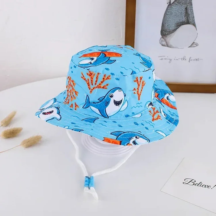 Panama Summer Baby Girls and Boys Sun Bucket Hat with Cotton Material