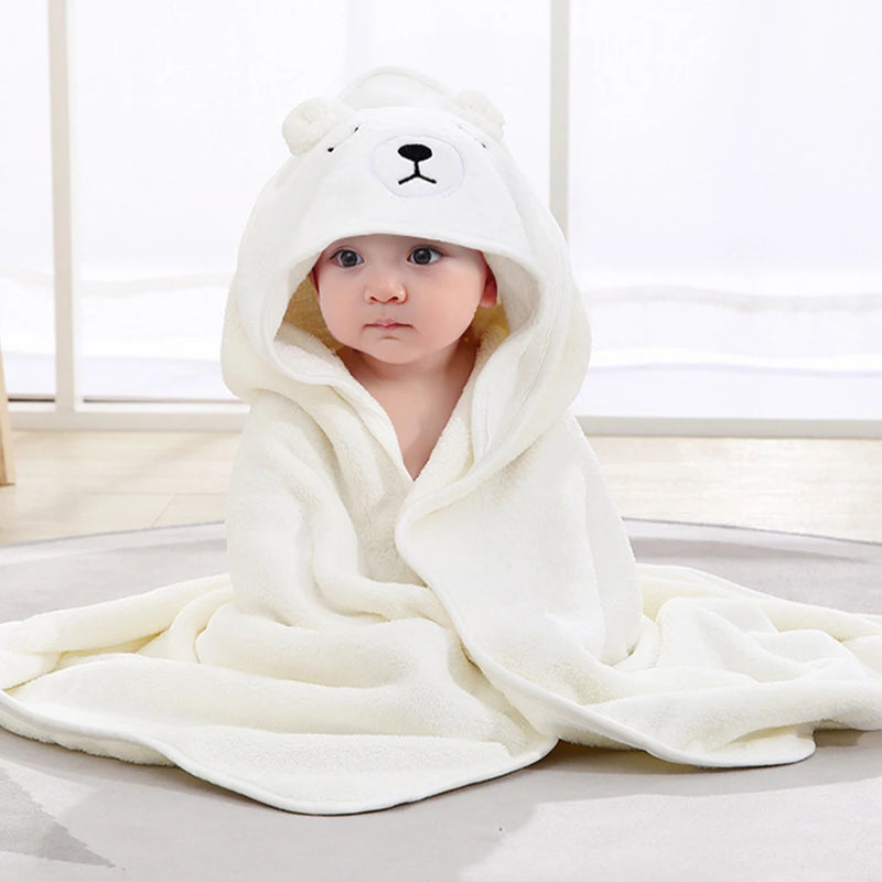 Hooded Cartoon Animal Baby Bath Towel for Boys and Girls