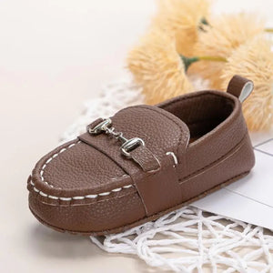 Children's Leather Casual Shoes with Soft-Sole and Non-Slip Design for Infants and Toddlers (0-18M) - 3 Color Options