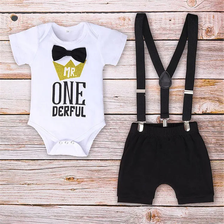 "My First Birthday Boys Outfit Set for Baby Summer: Party Cake Smash Outfit & Suit"