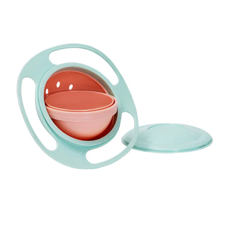 Professional title: "Universal Gyro Bowl - 360 Degree Rotating Spill-Proof Feeding Dish for Children, Baby Training Toy"