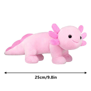 25cm Pink Axolotl Plush Toy - Soft Stuffed Animal Doll for Kids and Adults - Gift Idea for Gamers and Home Decoration