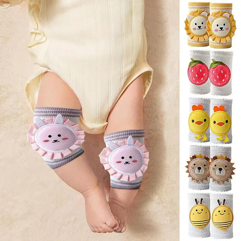 Professional Title: "Set of 2 Baby Crawling Knee Pads - Thickened, Anti-Slip, Machine Washable Toddler Kneepads for Safety"