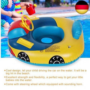 Easy Cute Inflatable Baby Swim Ring, Baby Car Swimming