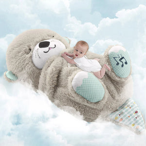 Newborn Sensory Comfort Toy: Musical Stuffed Otter Plush with Light and Sound