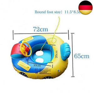 Easy Cute Inflatable Baby Swim Ring, Baby Car Swimming