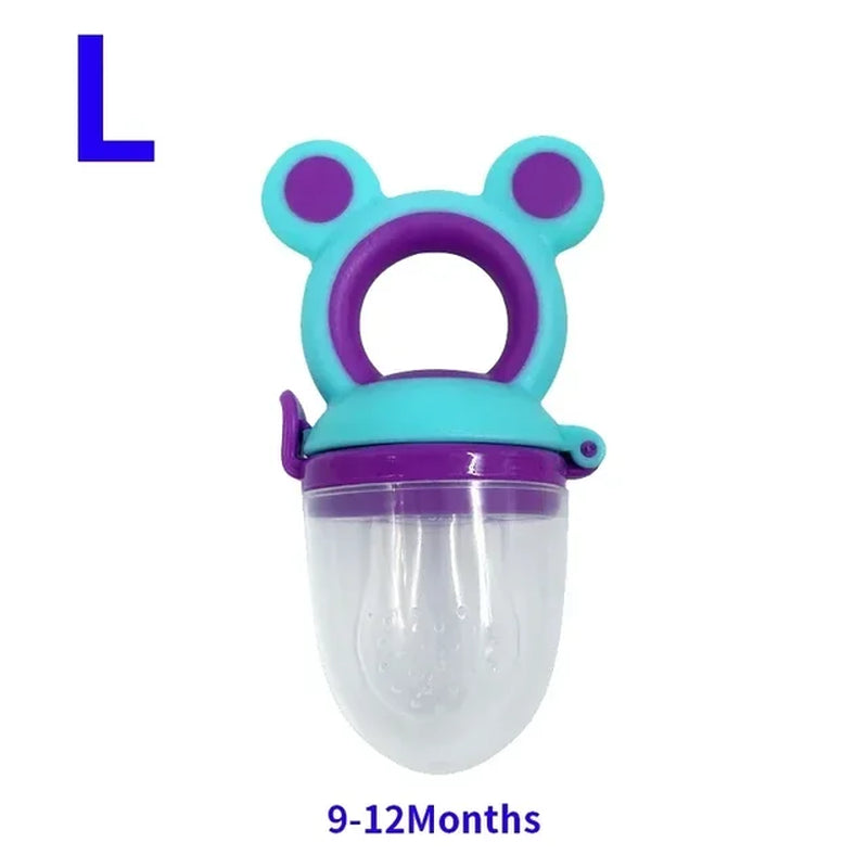 Silicone Baby Feeder - Fresh Food Nibbler for Infants - Bear Shape - Fruit Feeding - Safe Supplies