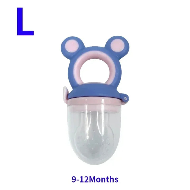 Silicone Baby Feeder - Fresh Food Nibbler for Infants - Bear Shape - Fruit Feeding - Safe Supplies