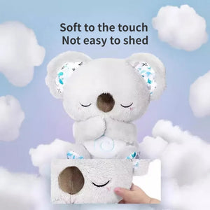 Breathing Bear Baby Soothing Koala Plush Doll Toy Baby Kids Soothing Music Baby Sleeping Companion Sound and Light Doll Toy Gift