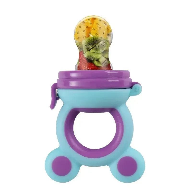 Silicone Baby Feeder - Fresh Food Nibbler for Infants - Bear Shape - Fruit Feeding - Safe Supplies