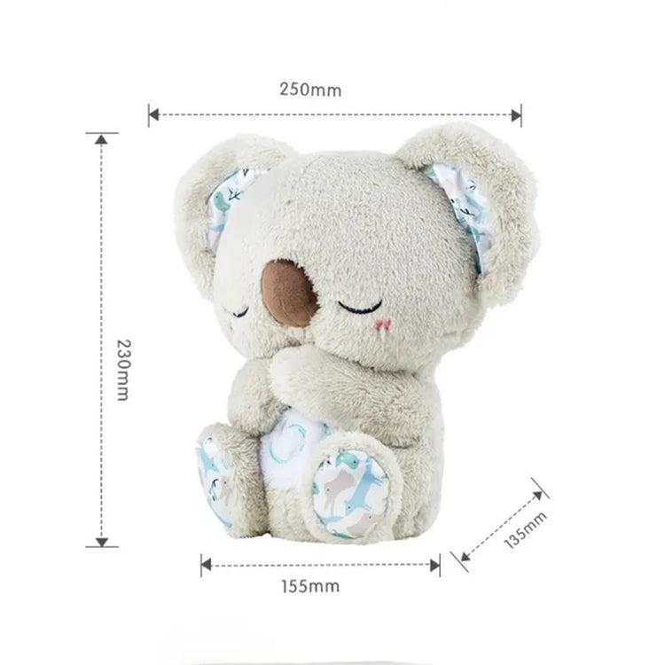 Breathing Bear Baby Soothing Koala Plush Doll Toy Baby Kids Soothing Music Baby Sleeping Companion Sound and Light Doll Toy Gift