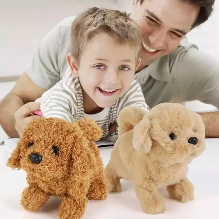 Plush Interactive Electronic Puppy Toy with Walking, Barking, and Wagging Tail - Montessori Toy for Boys and Girls - Ideal Christmas Gift