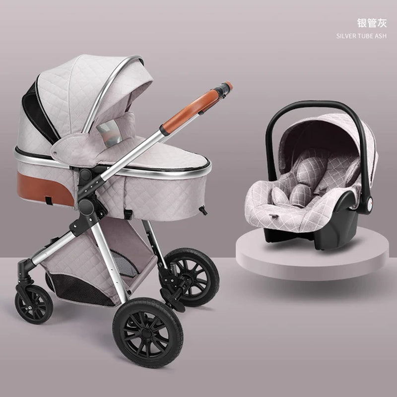 New 3 in 1 Baby Stroller High Landscape Carriage Light Newborn Pram Shock Proof Two Way 2 in 1 Kid Car Baby Comfort Cart 2024