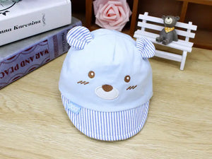 Newborn Bear Baseball Sun Hat for Toddler Boys and Girls with Ear Detail