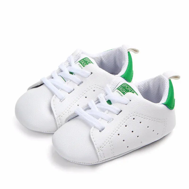 Infant Soft Sole Lace Up Sneakers for Baby Boys and Girls - 0-18 Months