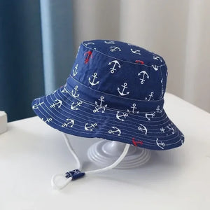 Panama Summer Baby Girls and Boys Sun Bucket Hat with Cotton Material